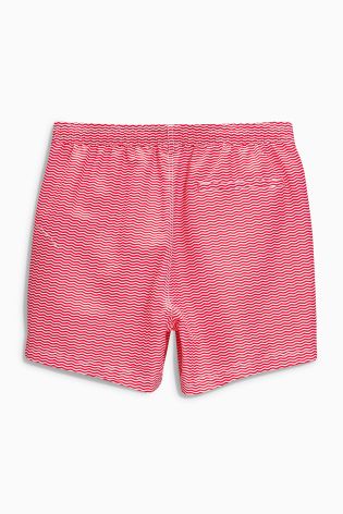Red Wave Swim Shorts
